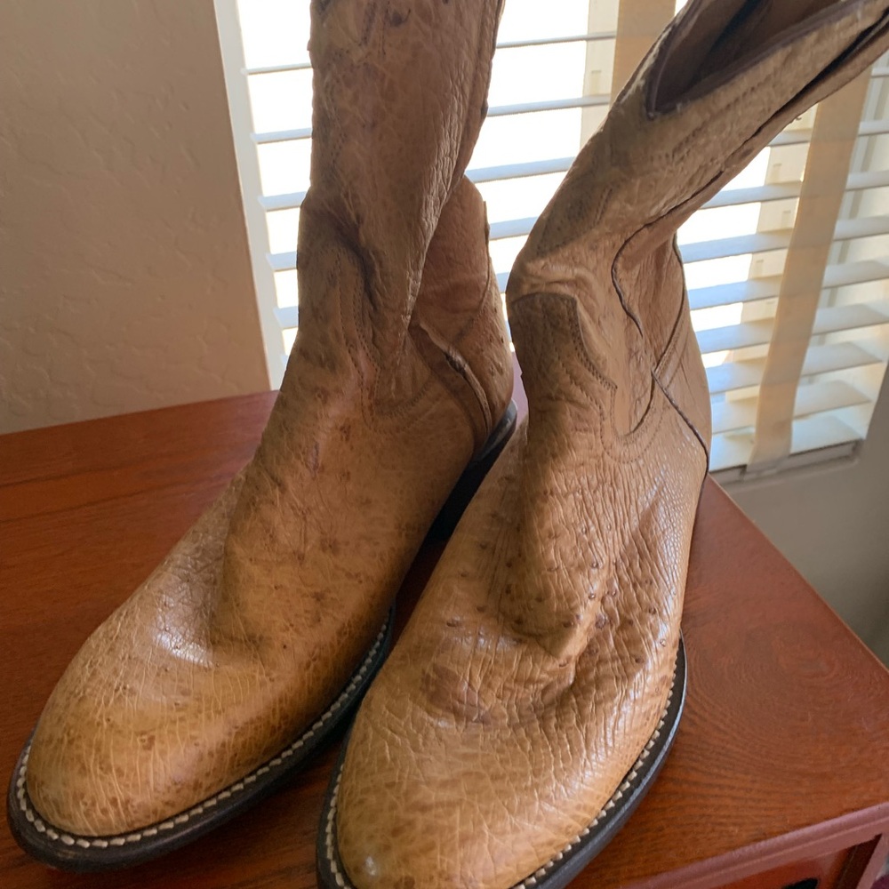 Women’s Ostrich Tan Leather Boots